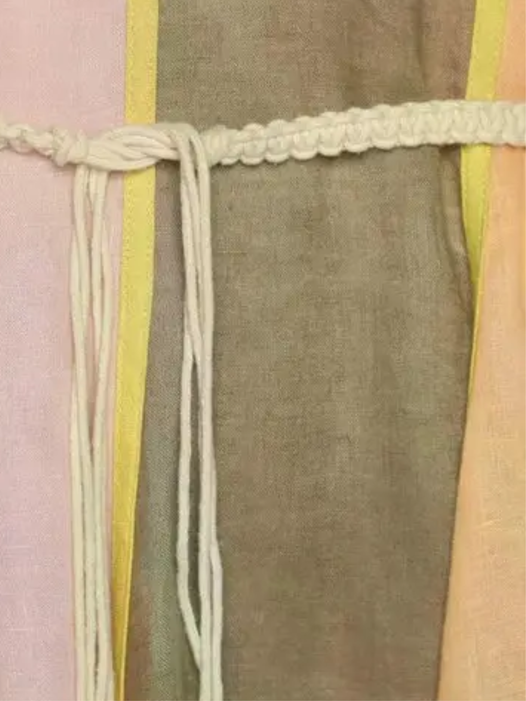 Zimmermann Multicolour Paneled Linen Belted Lola Midi Dress