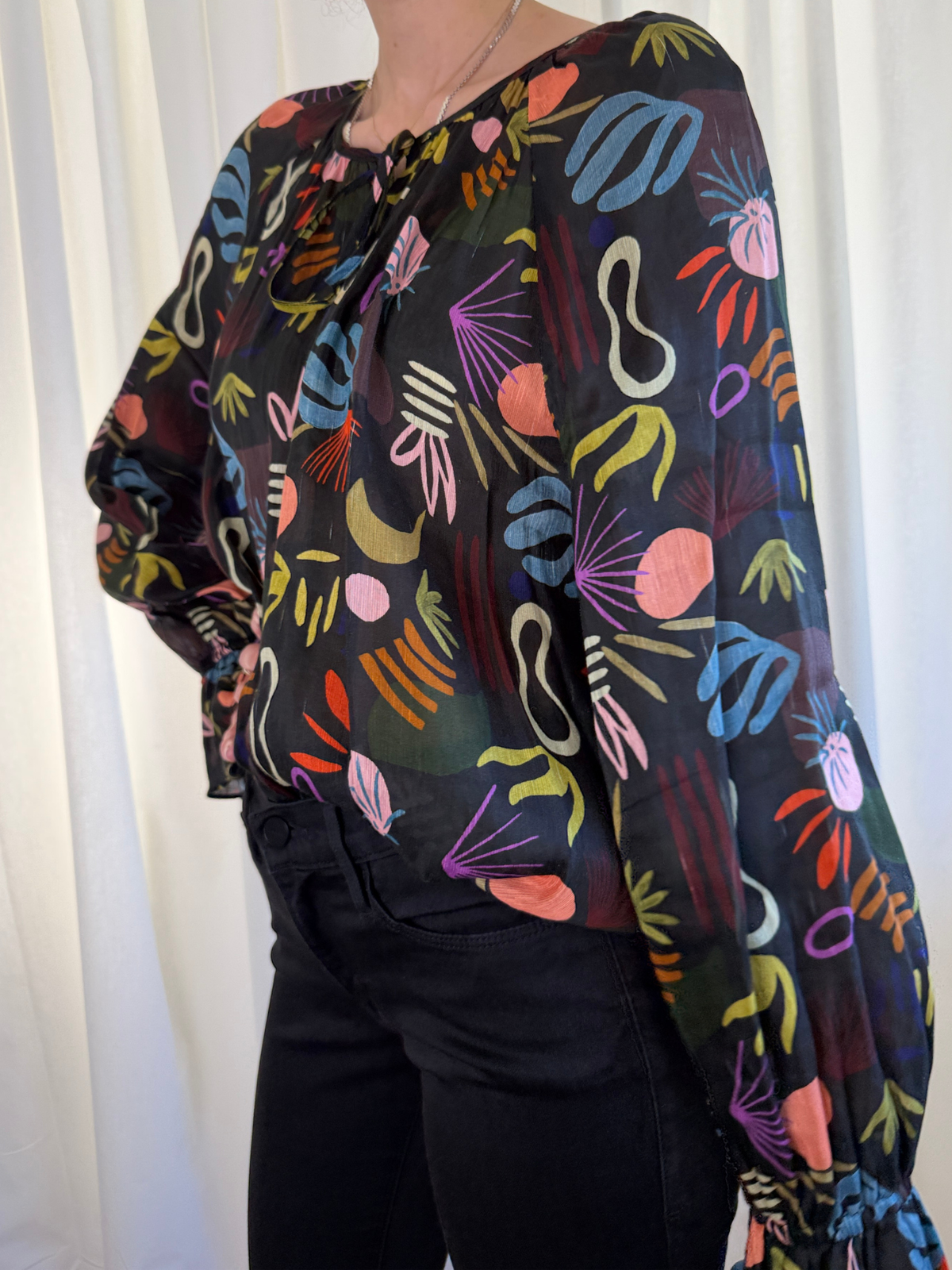 Ginger & Smart Abstract Print Blouse – Size 14