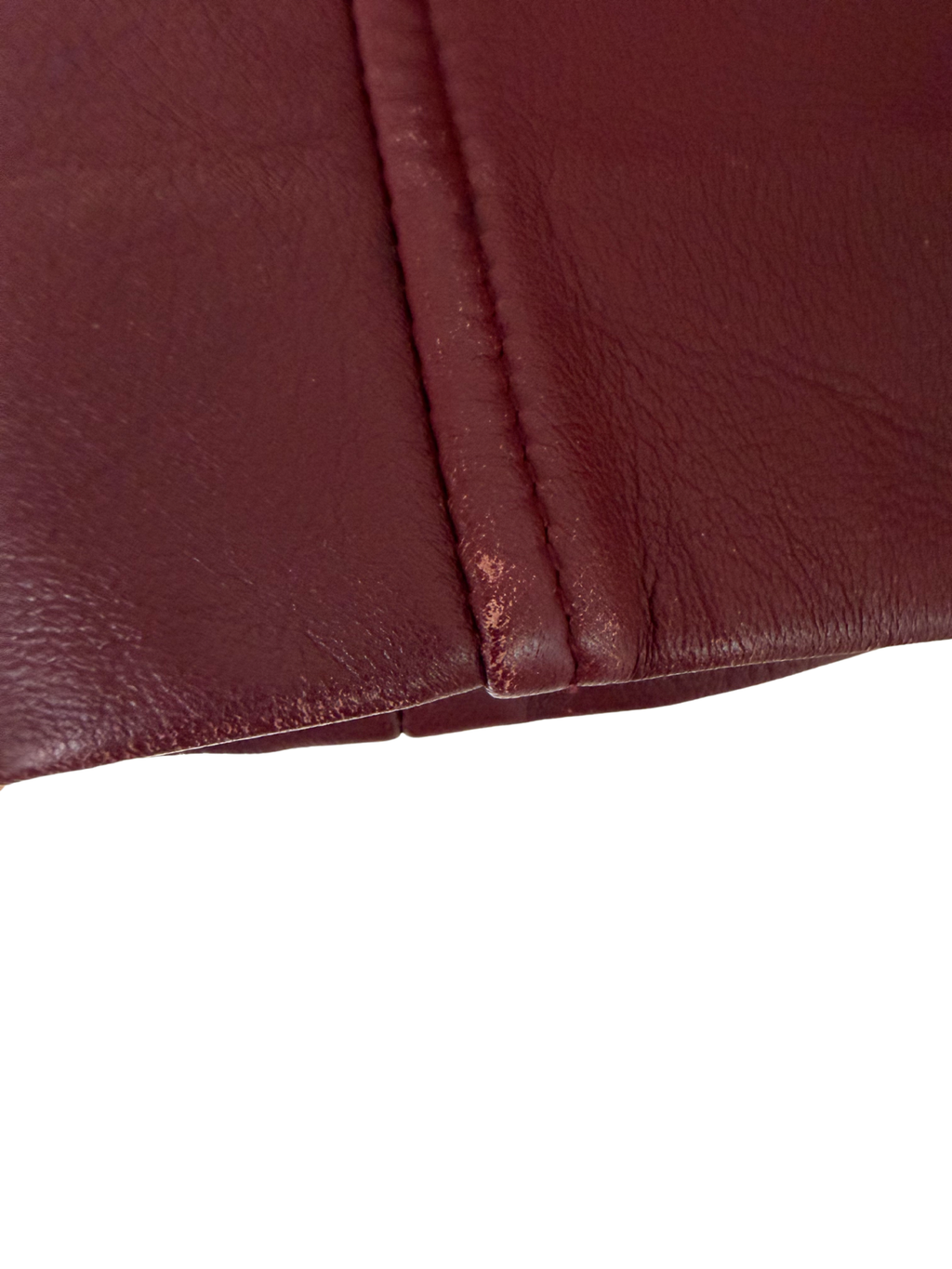 Maje Basalt Lamb Leather Biker Jacket Bordeaux - FR 36, AU 8