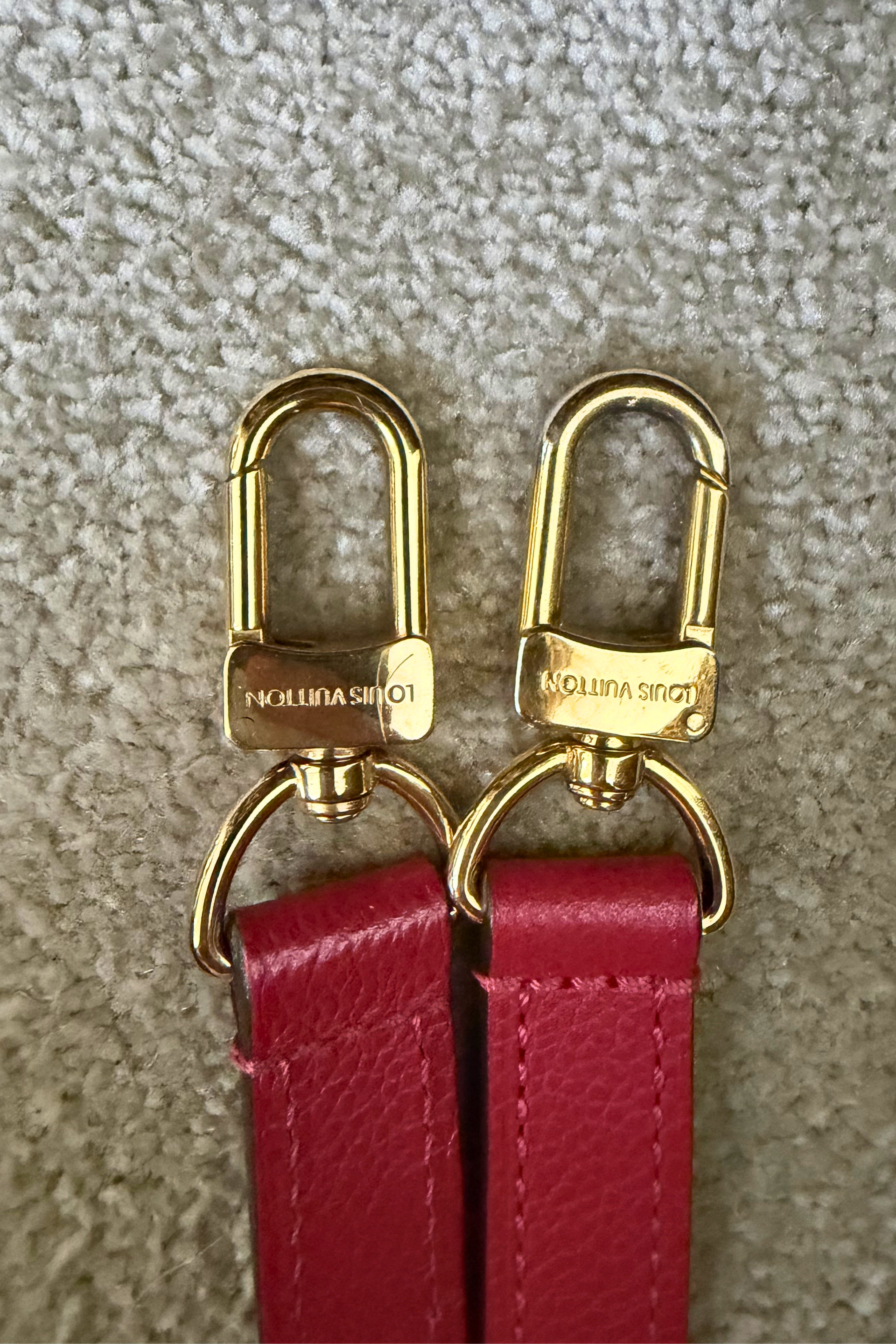 Louis Vuitton Pochette Métis Monogram Empreinte Leather Bag – Cerise