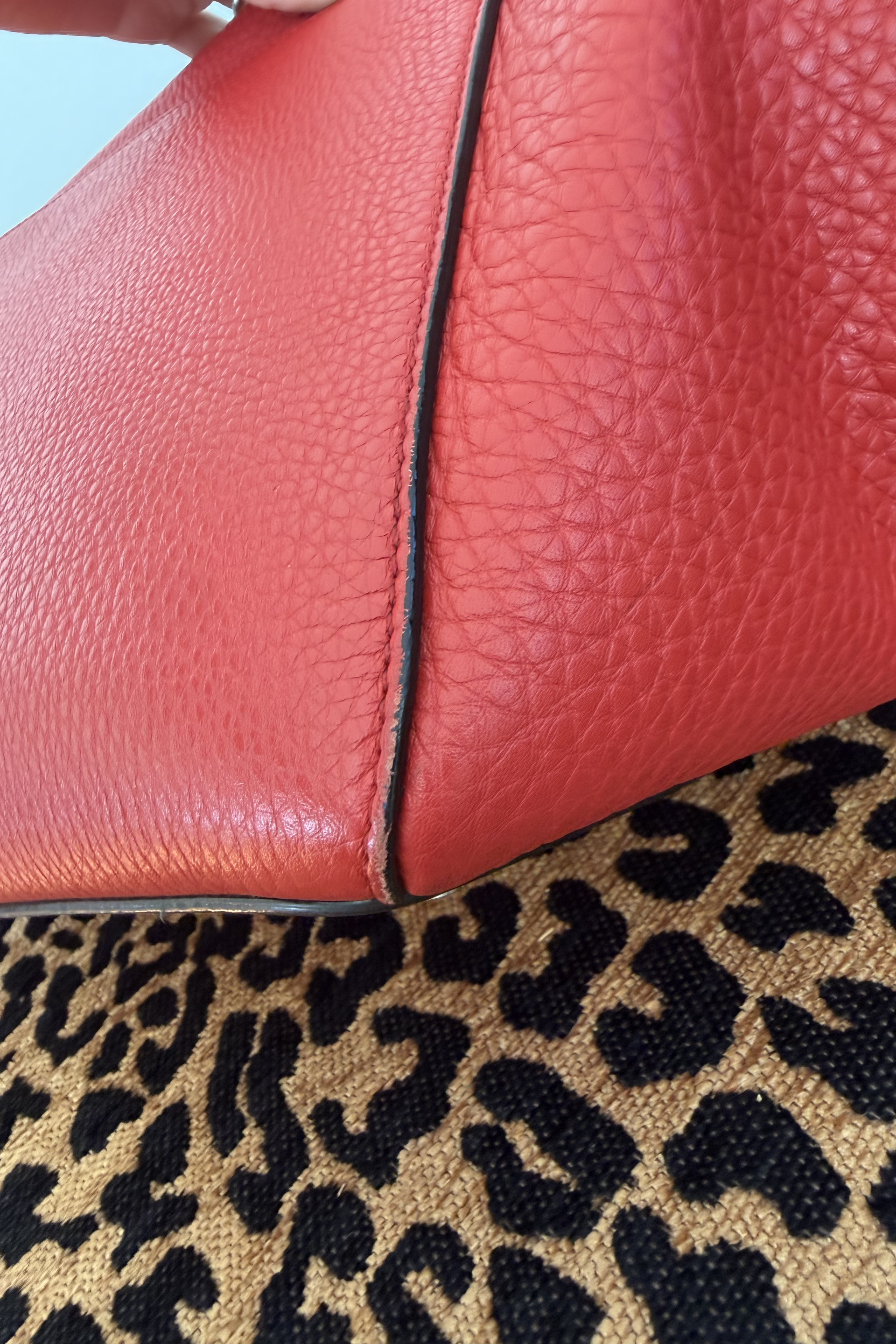Bally B Turn Medium Top Handle Bag in Cousteau Red