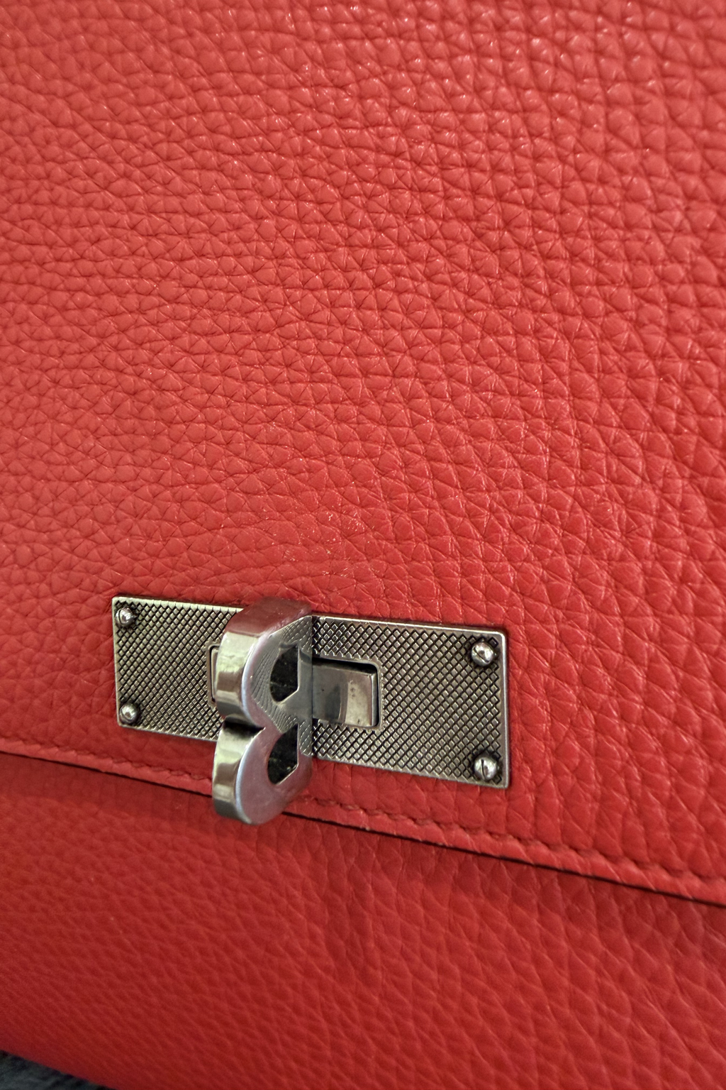 Bally B Turn Medium Top Handle Bag in Cousteau Red