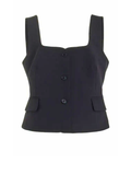 SIR. Leni Button Down Bodice – Black - Size 3 (AU 12)