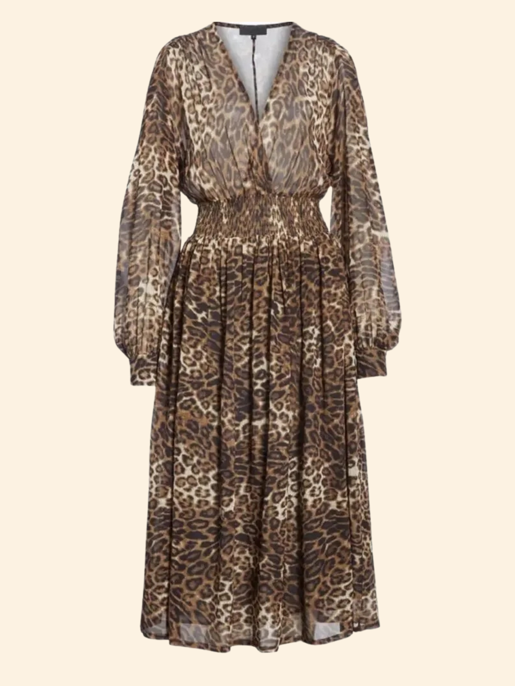Nili Lotan Brienne Dress In Leopard Print - Size XS