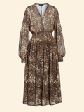 Nili Lotan Brienne Dress In Leopard Print - Size XS