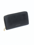 Alexander McQueen Grained Leather Zip-Around Wallet – Black