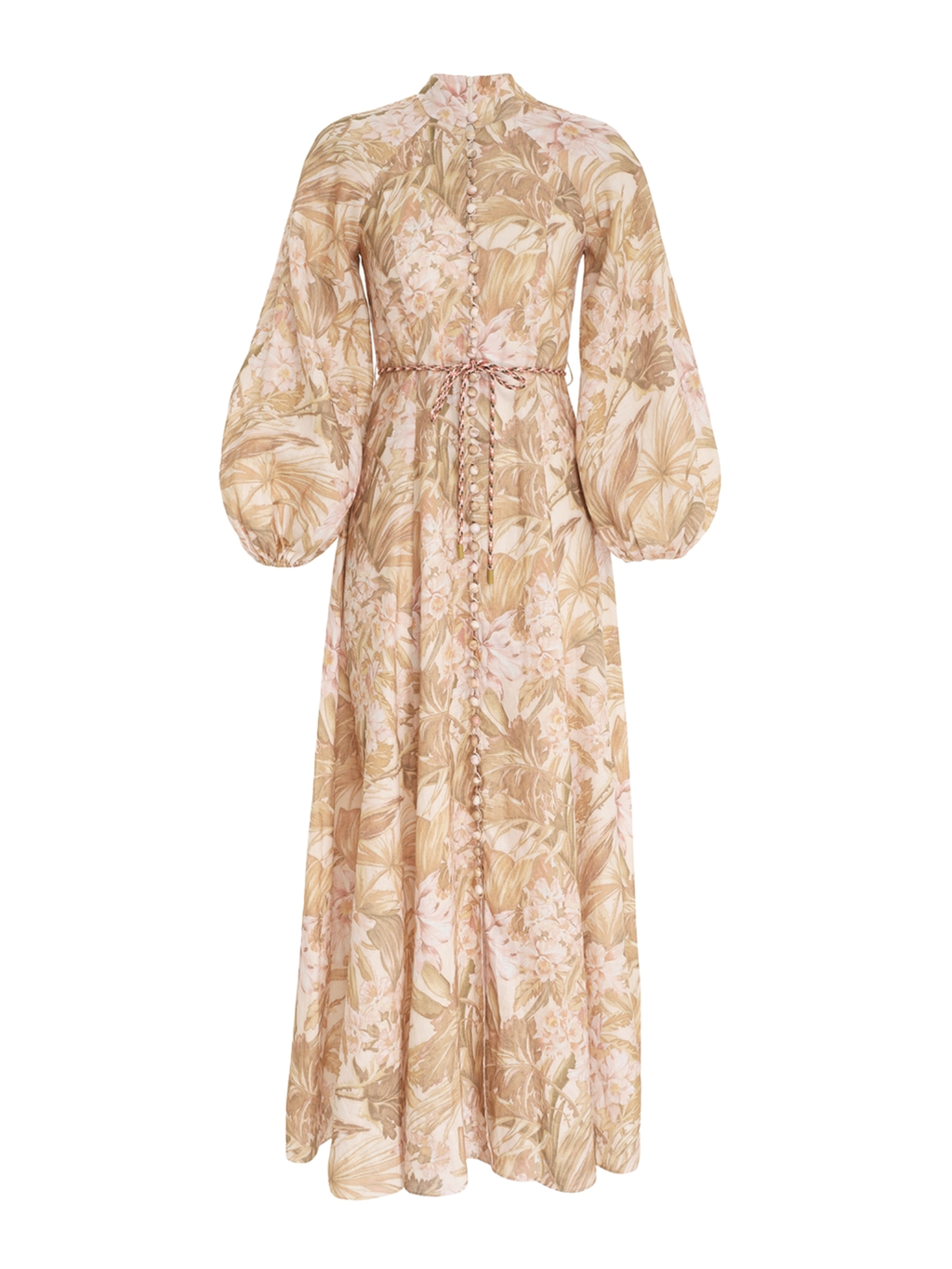 Zimmermann Andie Billow Maxi Dress in Sepia Floral - Size 2