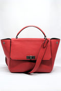 Bally B Turn Medium Top Handle Bag in Cousteau Red