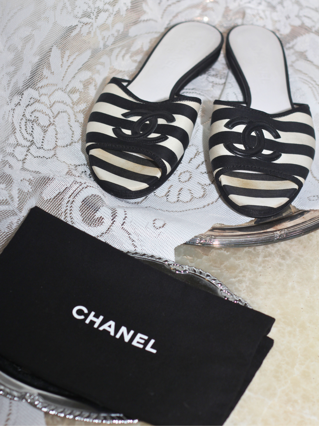 Chanel Cruise Slide Sanadals - Size 37.5