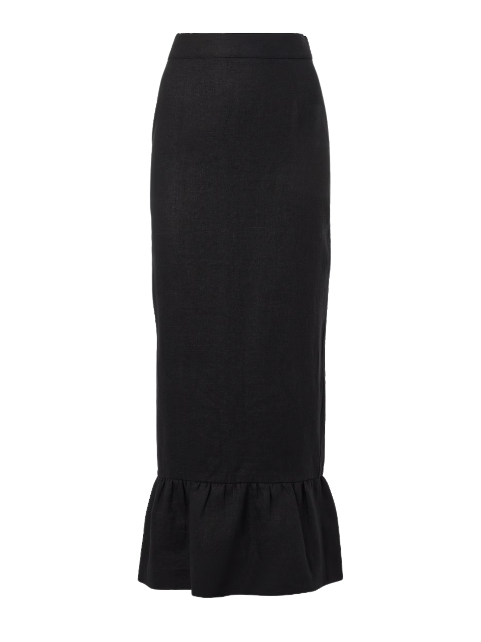Posse Matilda Ruffled Set - Gilet Vest and Skirt - Black Linen - Small