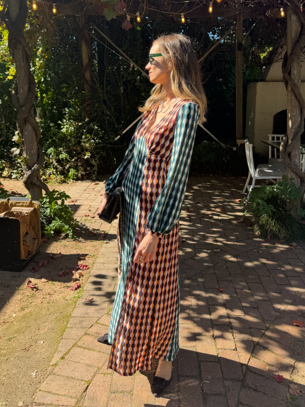 Rixo Phoebe Knit Maxi Multicolour Dress - Size XS
