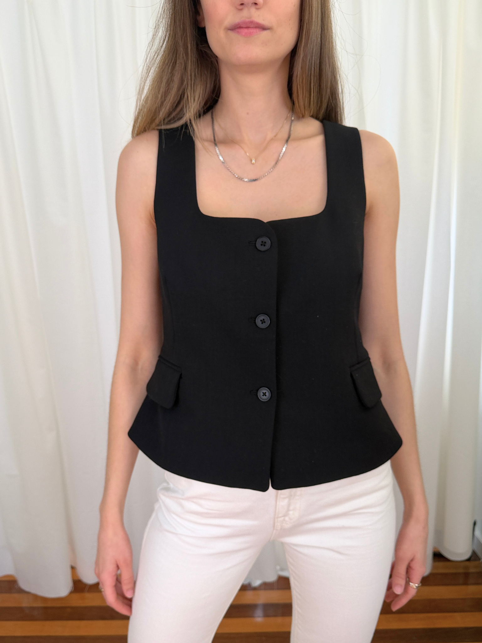 SIR. Leni Button Down Bodice – Black - Size 3 (AU 12)