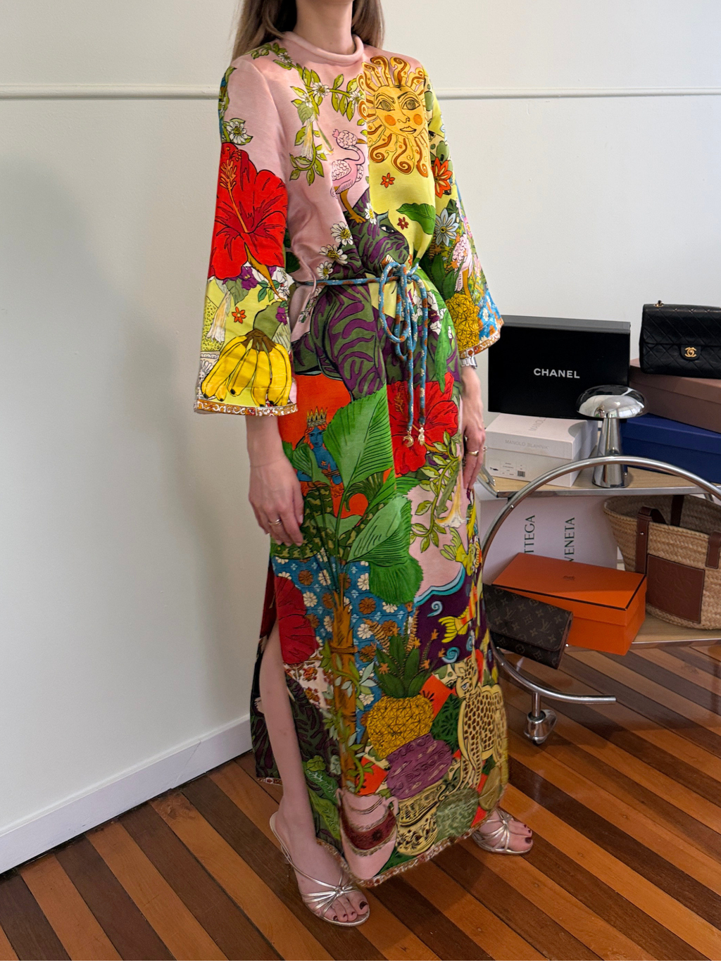 Alemais Tiger Midi Dress - Size AU 8