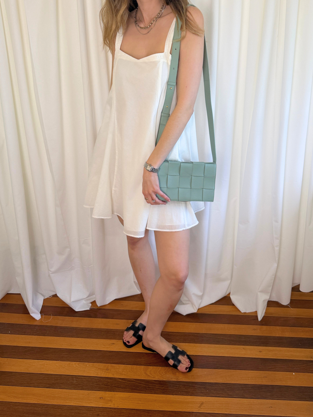 POSSE Pearl Mini Dress – Pearl - Size Small