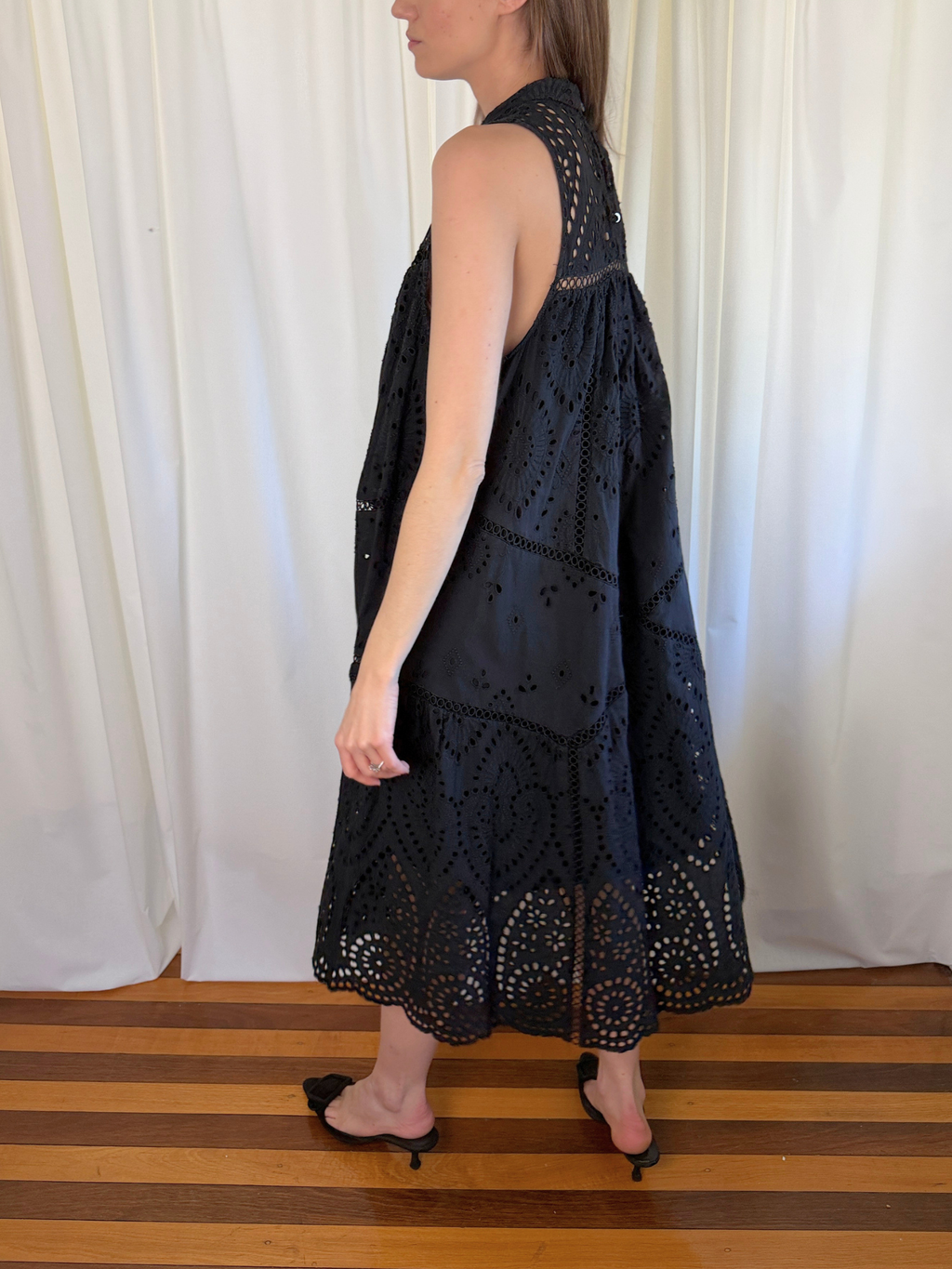 Zimmermann Harlequin Broderie Anglaise Cotton Midi Dress - Size 3