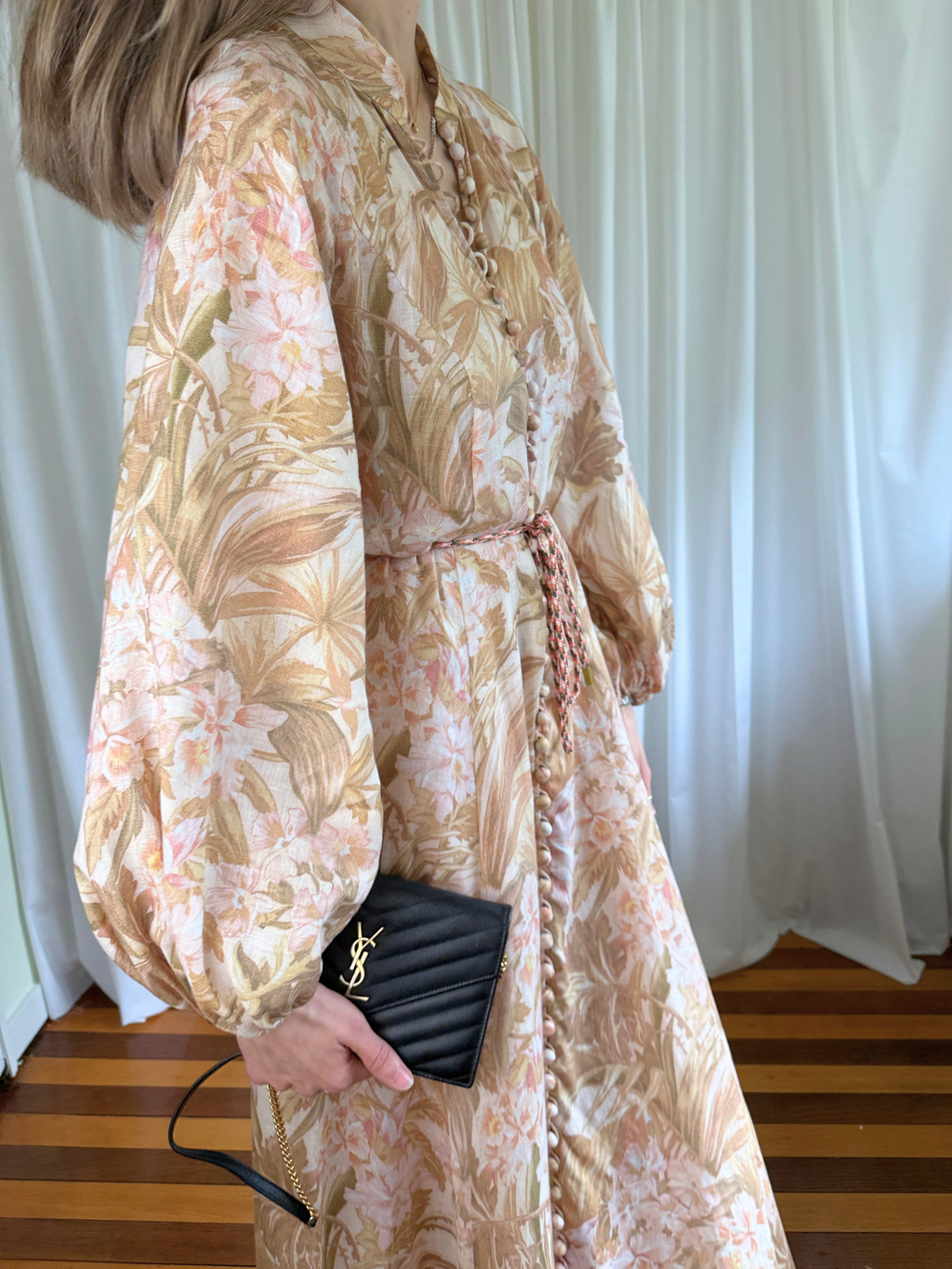 Zimmermann Andie Billow Maxi Dress in Sepia Floral - Size 2