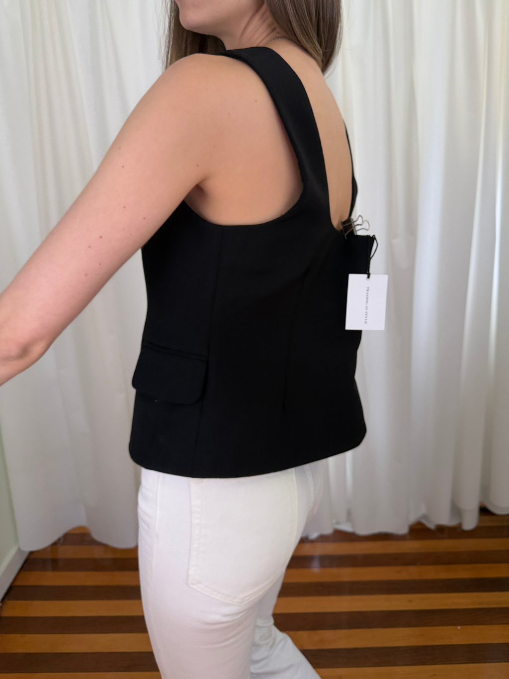 SIR. Leni Button Down Bodice – Black - Size 3 (AU 12)
