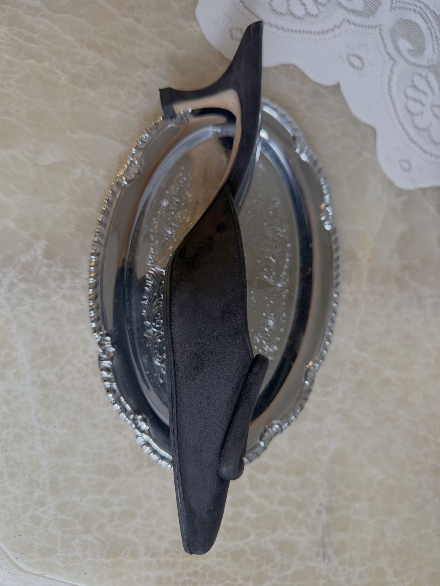 Manolo Blahnik Maysale Buckle Heel 50mm in Black - Size 40