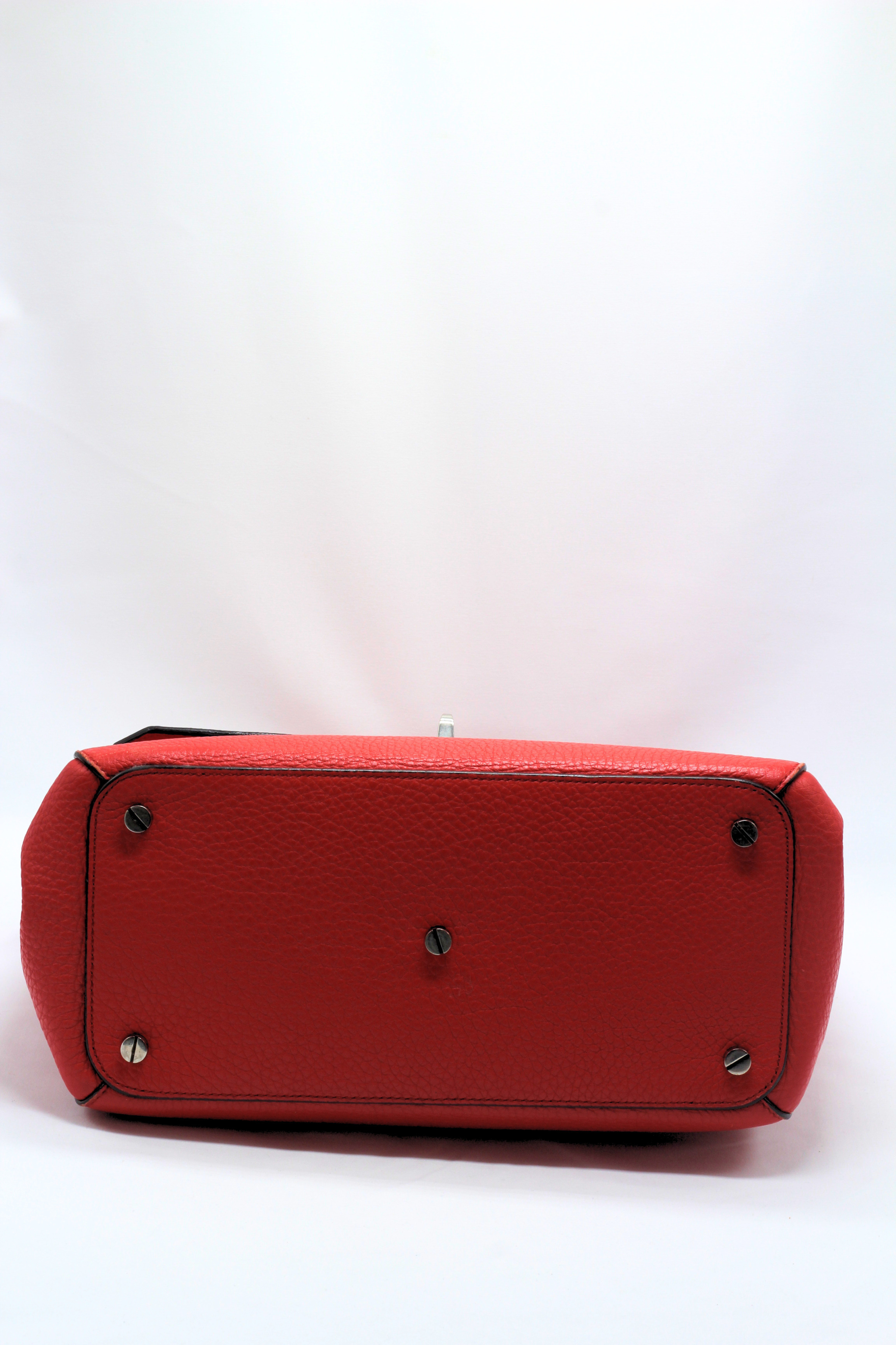 Bally B Turn Medium Top Handle Bag in Cousteau Red