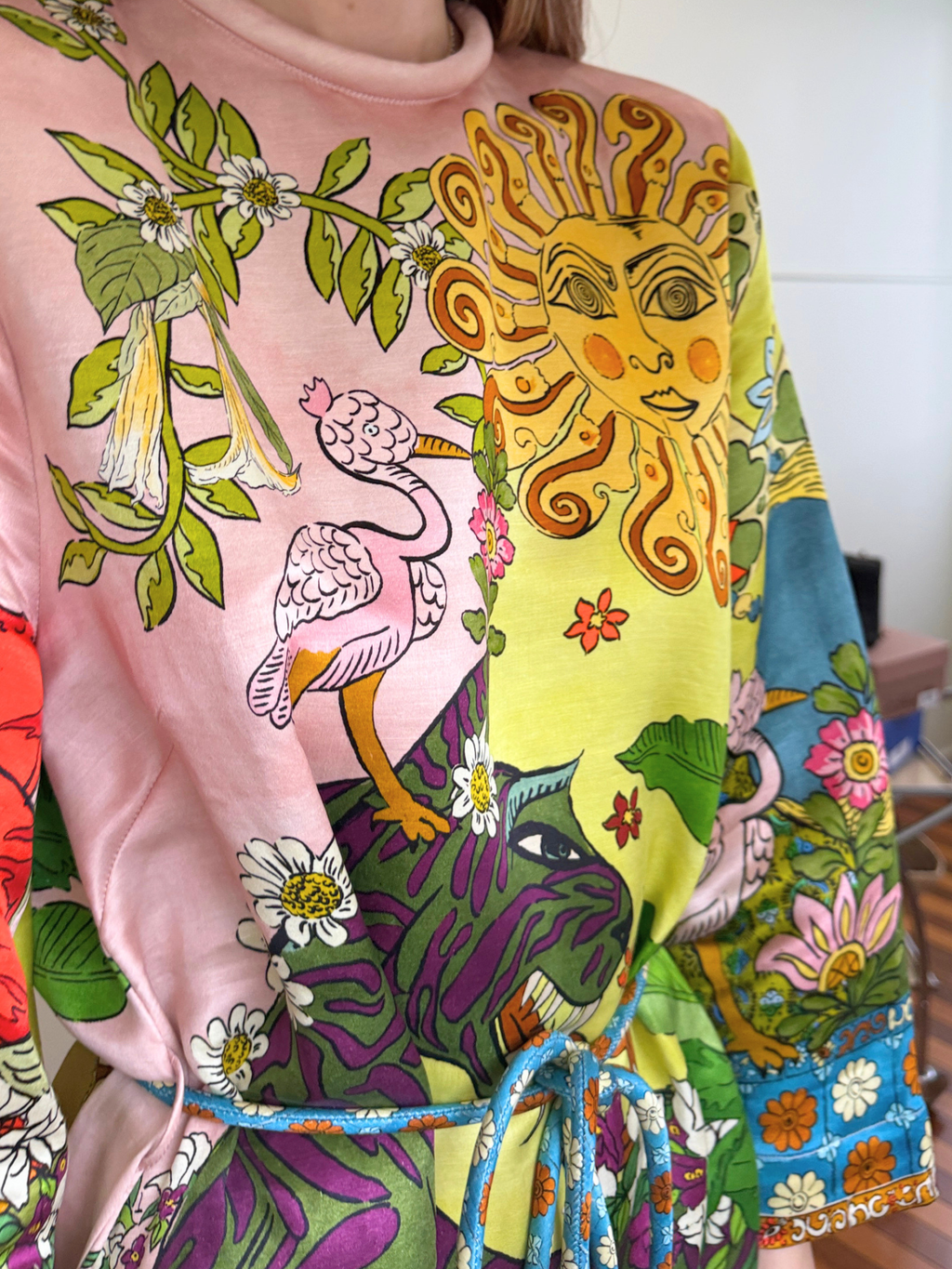 Alemais Tiger Midi Dress - Size AU 8