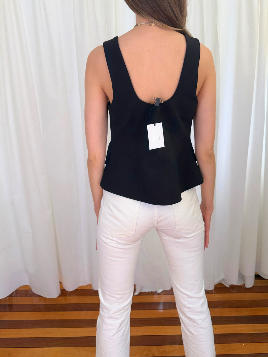 SIR. Leni Button Down Bodice – Black - Size 3 (AU 12)