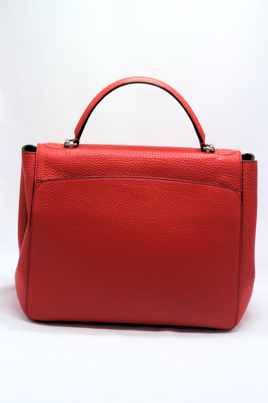 Bally B Turn Medium Top Handle Bag in Cousteau Red