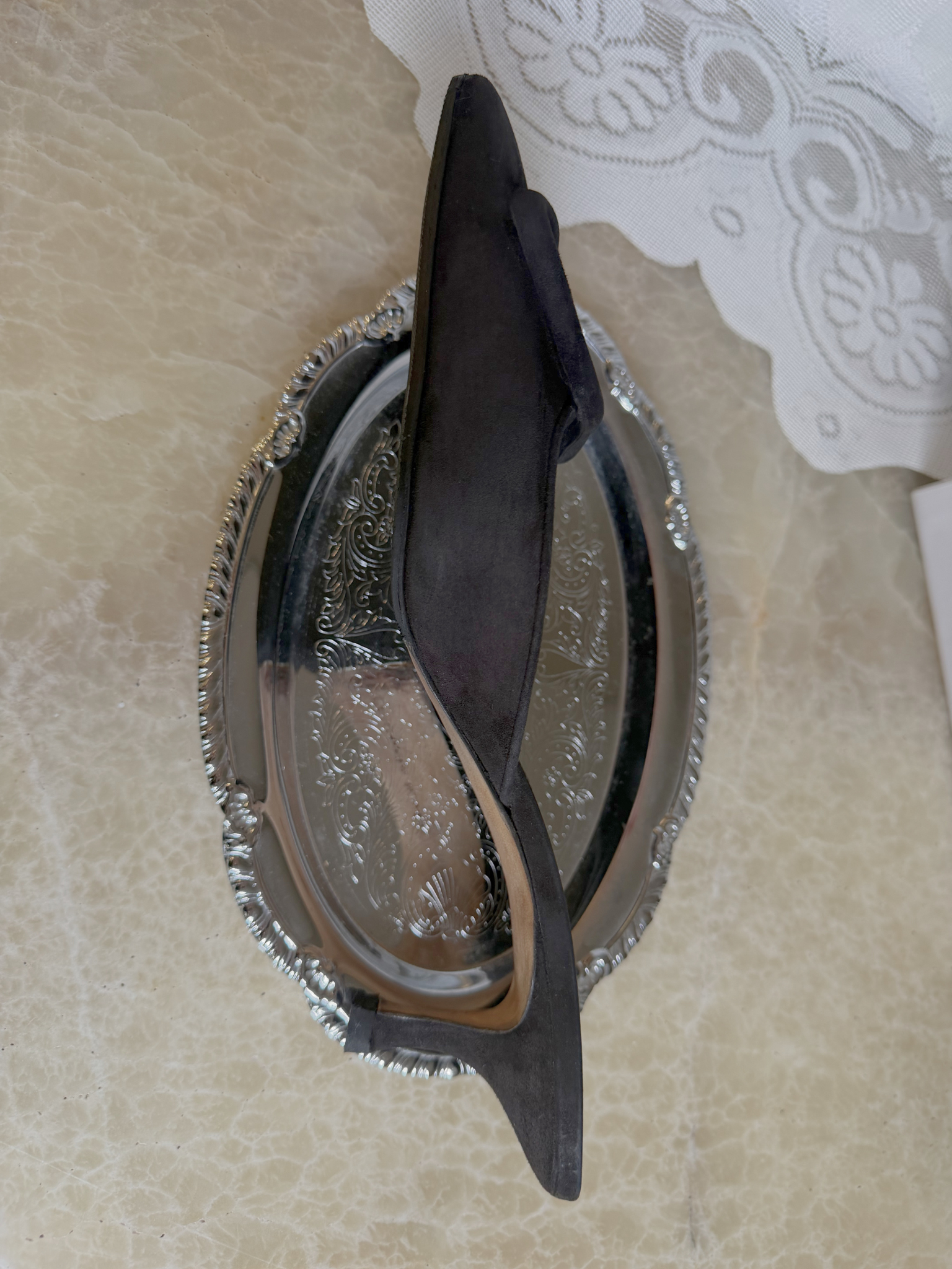 Manolo Blahnik Maysale Buckle Heel 50mm in Black - Size 40