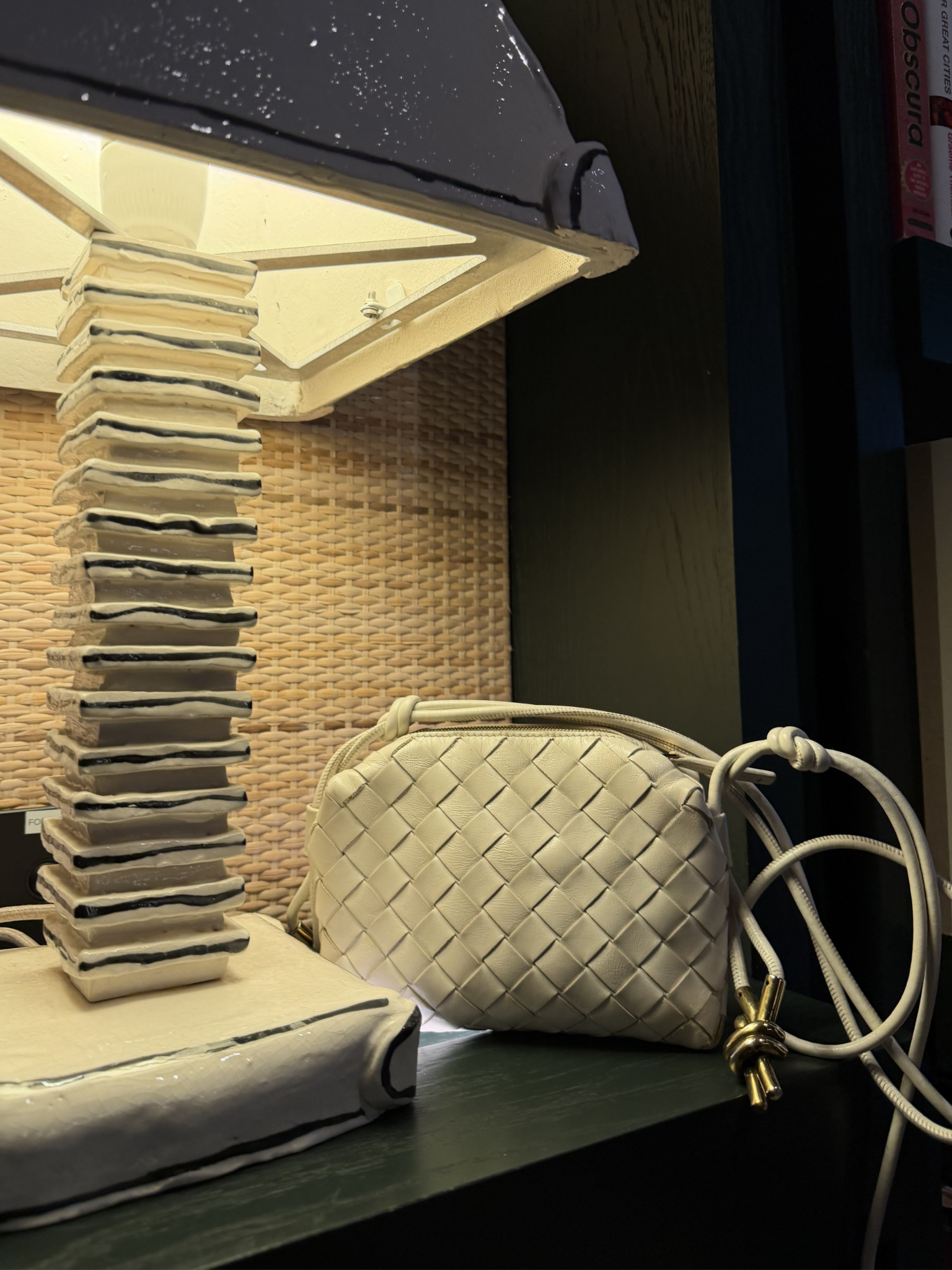 Bottega Veneta Mini Loop Knots Bag in White