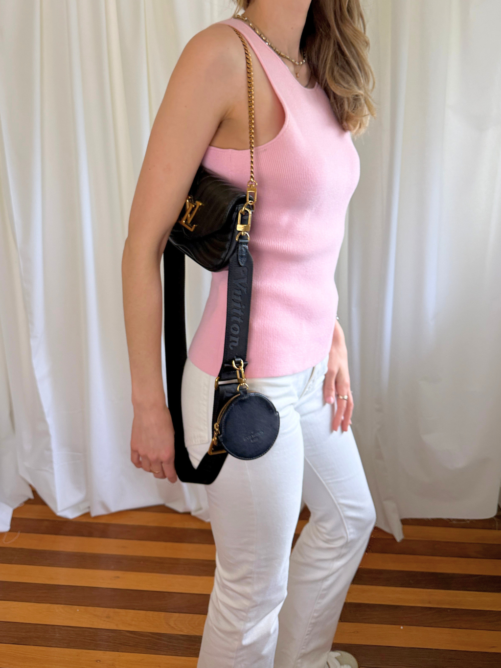 ANNA QUAN Ribbed Knit Tank - Pink - Size 12