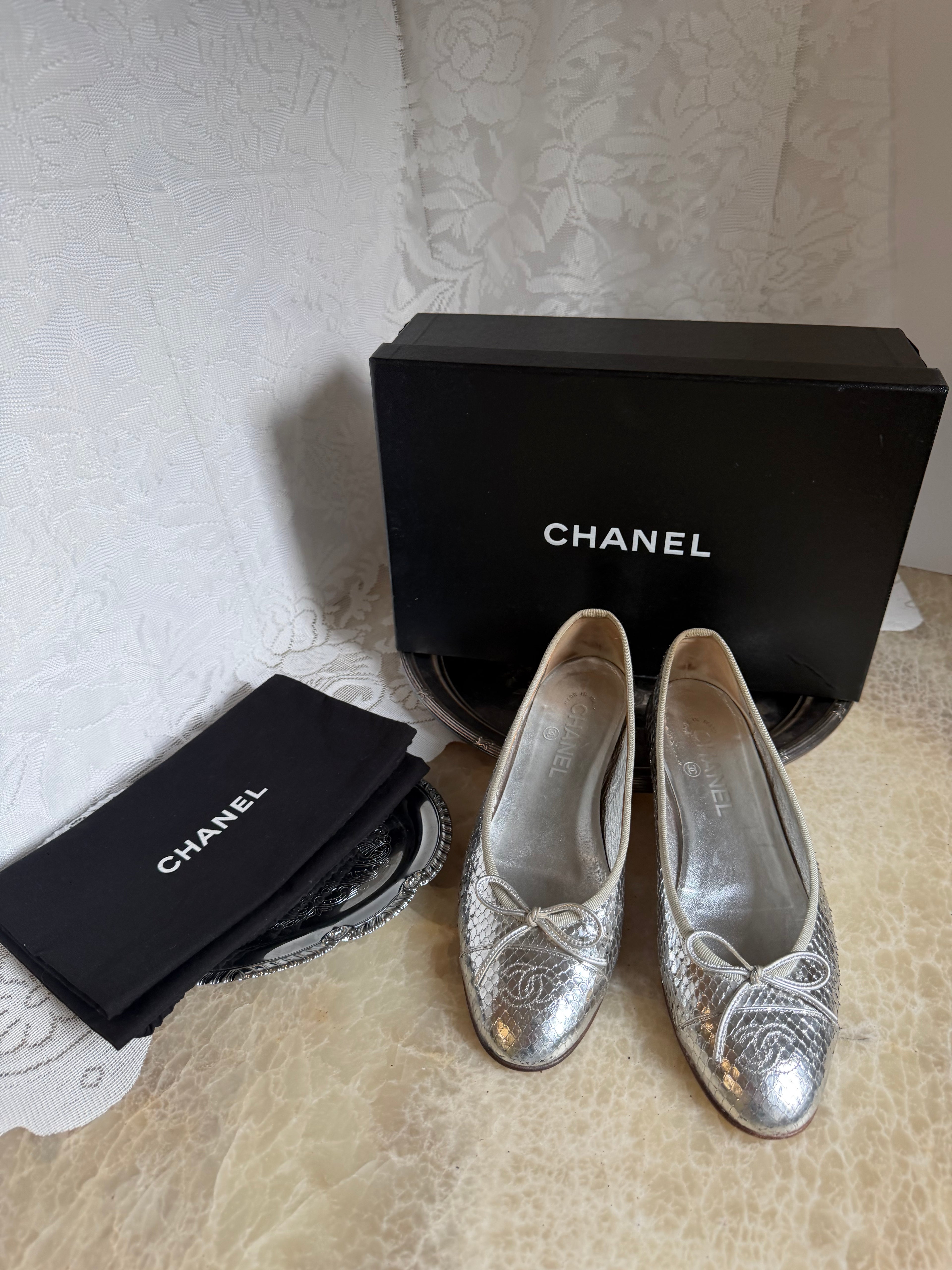 Chanel Python Ballet flats - Size 38.5