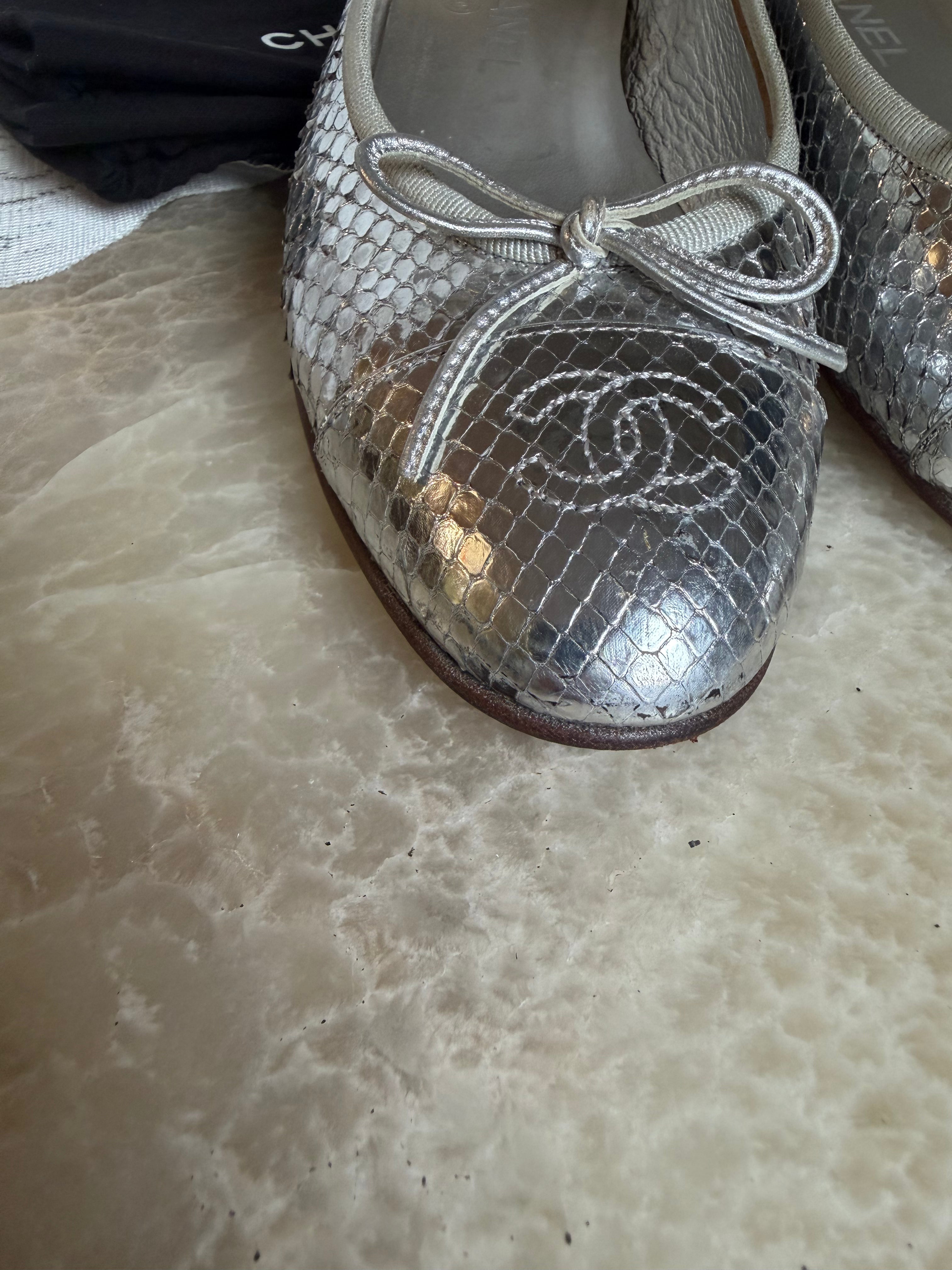 Chanel Python Ballet flats - Size 38.5
