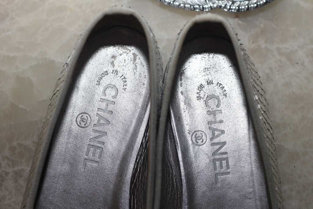 Chanel Python Ballet flats - Size 38.5