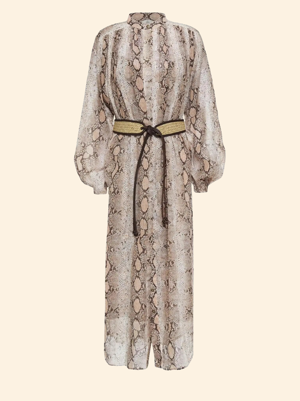 Zimmermann Bellitude Batwing Snake-Print Dress - Size 1