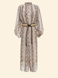 Zimmermann Bellitude Batwing Snake-Print Dress - Size 1