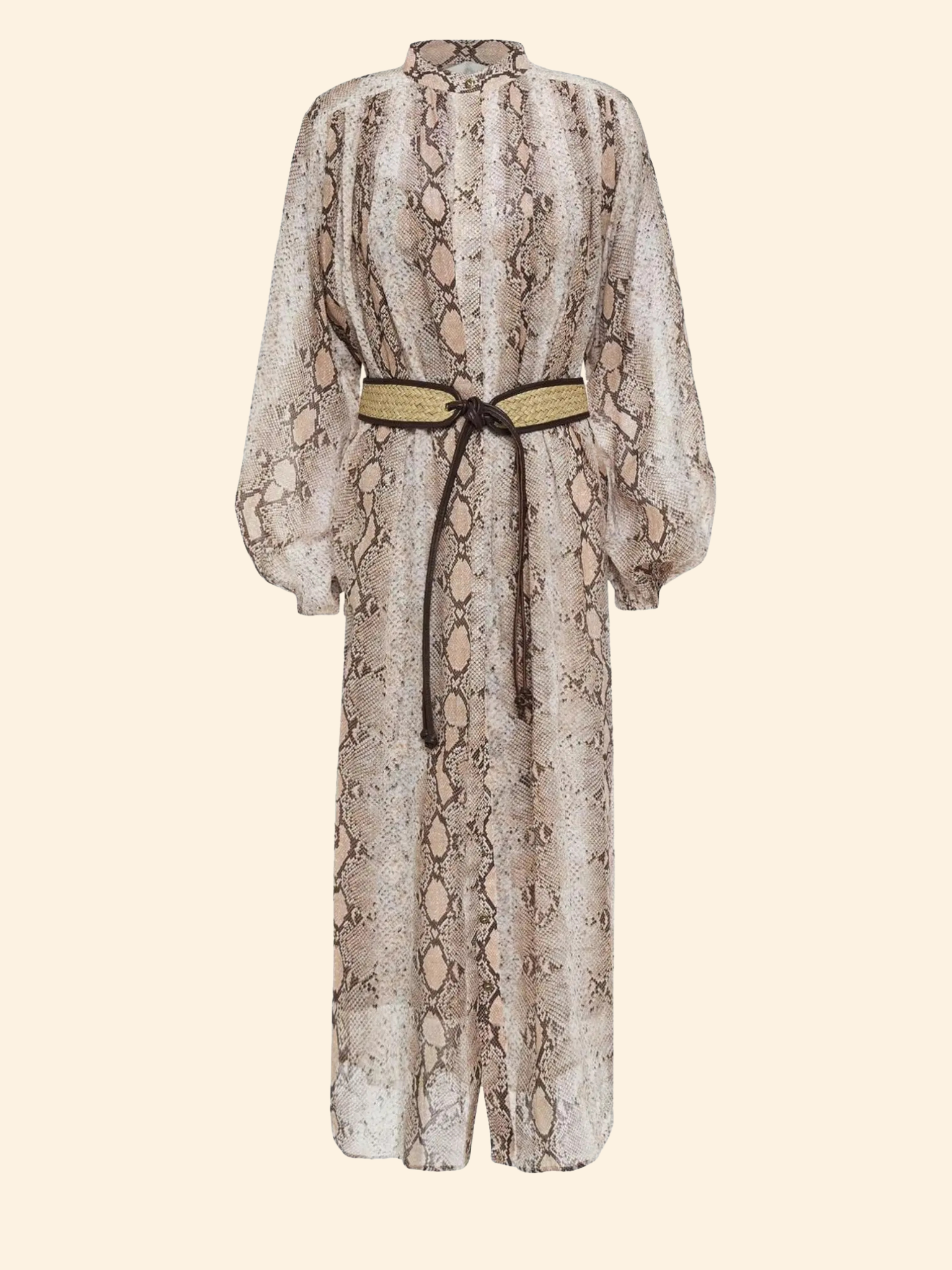Zimmermann Bellitude Batwing Snake-Print Dress - Size 1