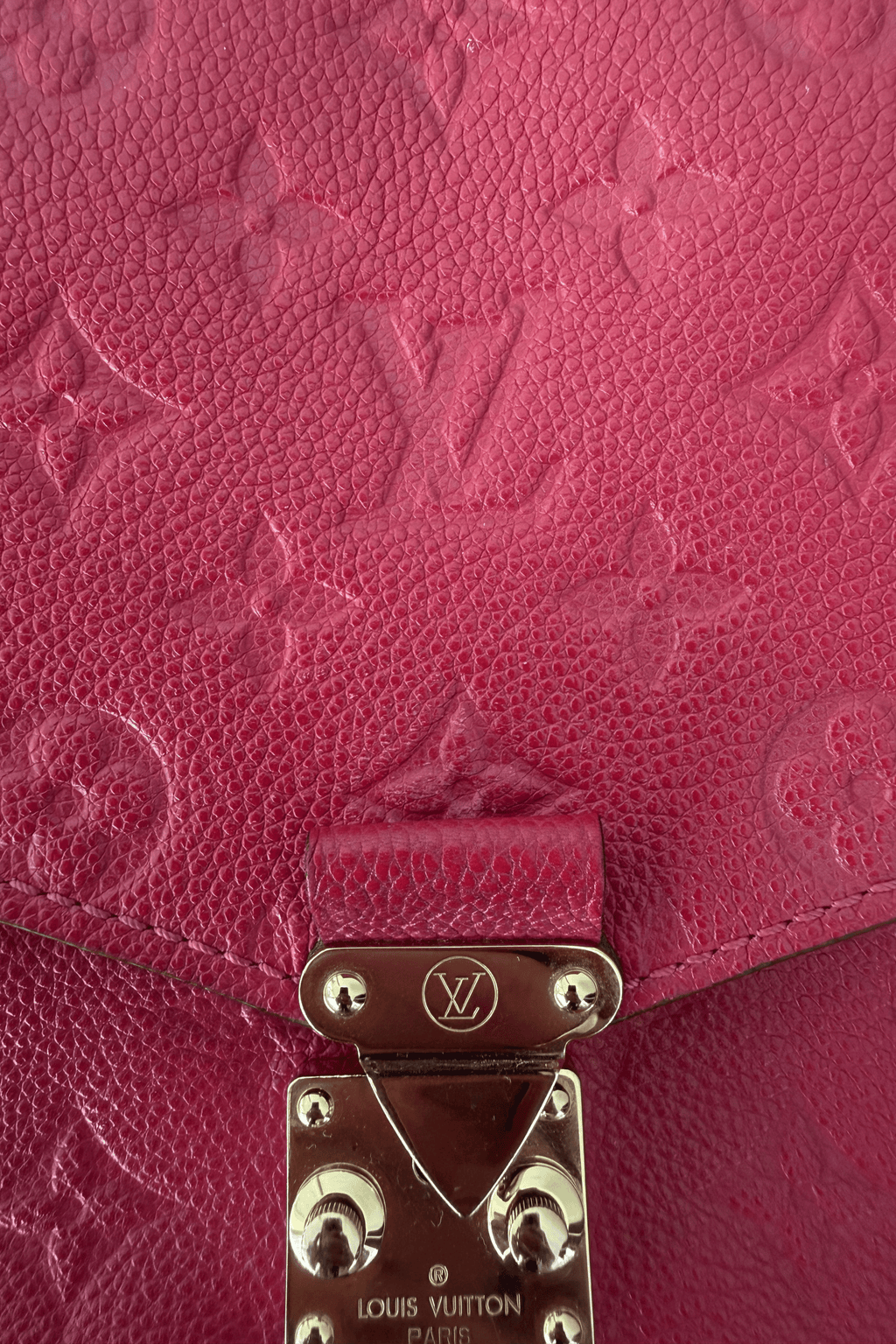 Louis Vuitton Pochette Métis Monogram Empreinte Leather Bag – Cerise
