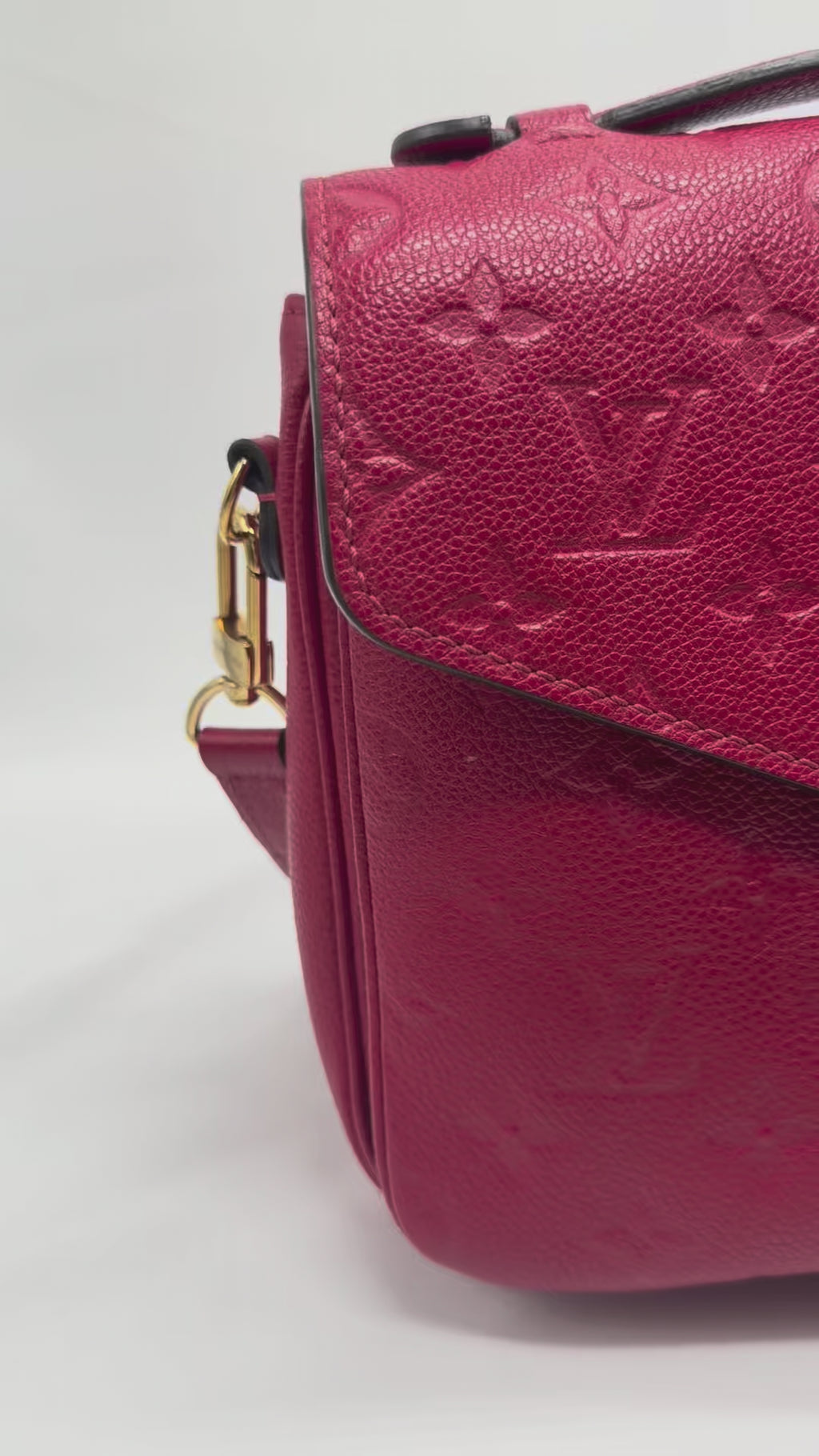 Louis Vuitton Pochette Métis Monogram Empreinte Leather Bag – Cerise