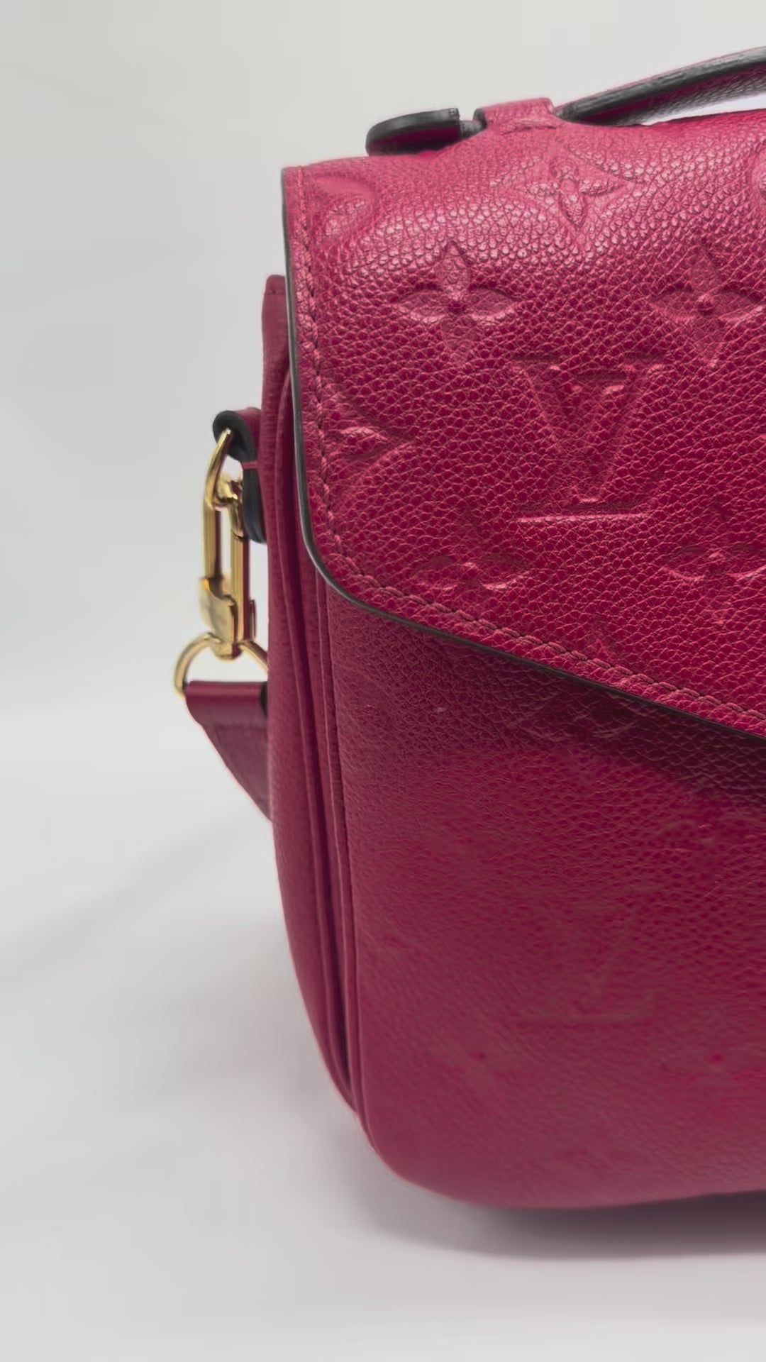 Louis Vuitton Pochette Métis Monogram Empreinte Leather Bag – Cerise