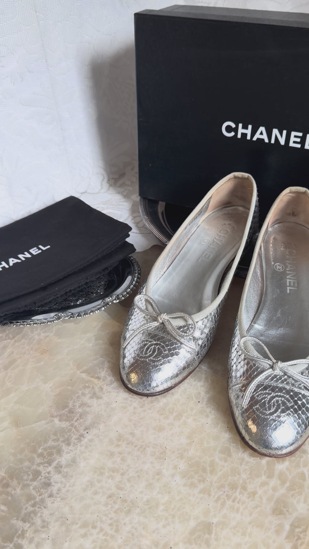 Chanel Python Ballet flats - Size 38.5