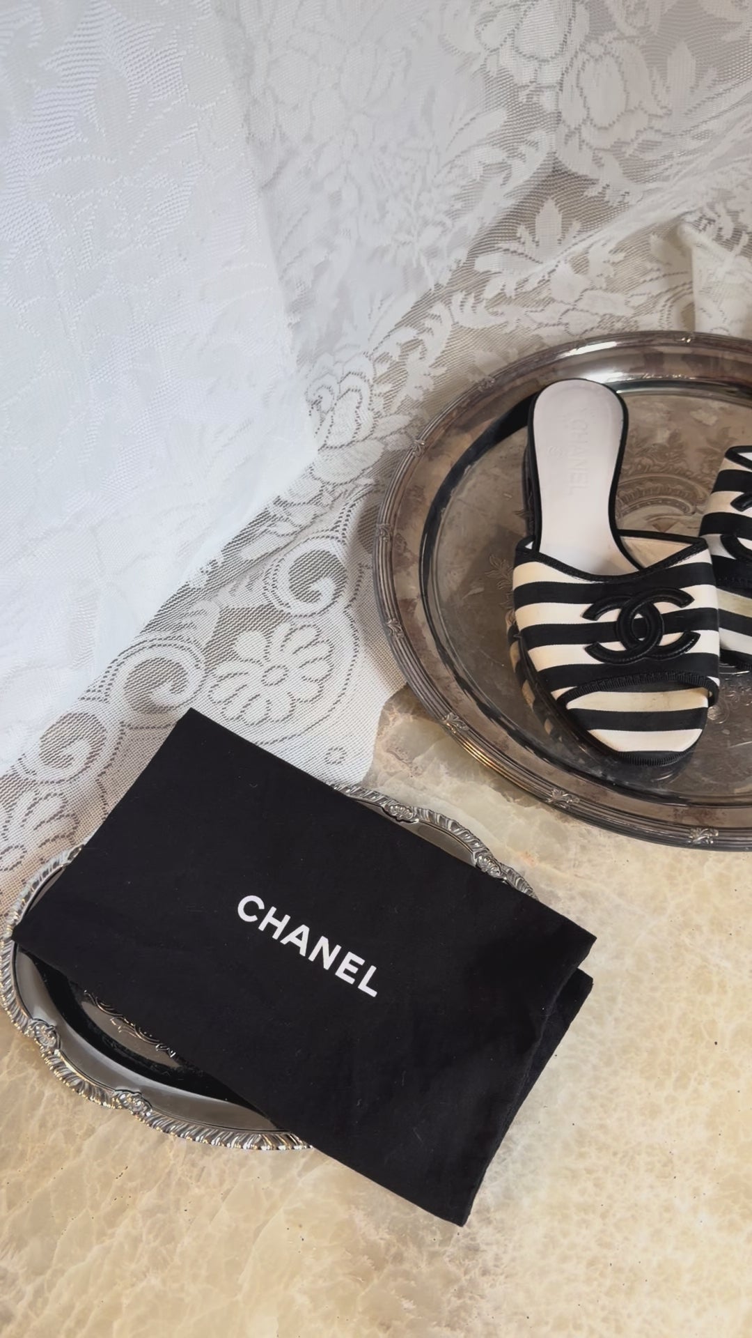 Chanel Cruise Slide Sanadals - Size 37.5