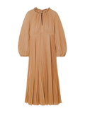 Zimmermann Sunray Chain-Embellished Pleated Chiffon Midi Dress – Size 2